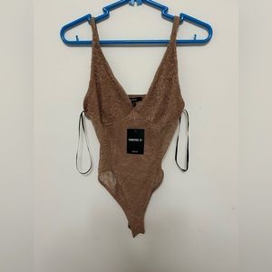 Forever 21 tan colour lace body suit BNWT